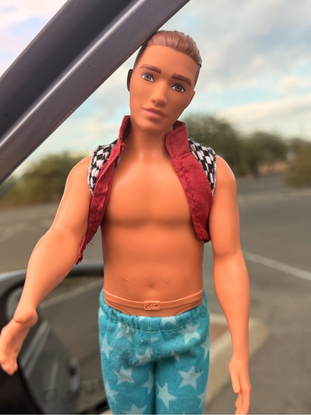 Mattel Men's Teal Star Swim Trunks